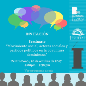 Seminario: “Movimiento social, actores sociales y partidos políticos en la coyuntura dominicana”