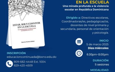 Curso – Taller del libro “𝙀𝙨𝙩𝙖𝙧, 𝙎𝙚𝙧 𝙮 𝘾𝙤𝙣𝙫𝙞𝙫𝙞𝙧 𝙚𝙣 𝙡𝙖 𝙀𝙨𝙘𝙪𝙚𝙡𝙖”